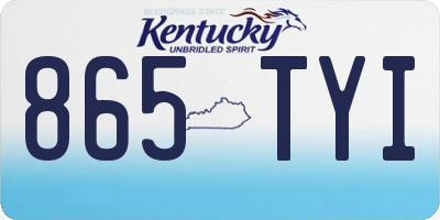 KY license plate 865TYI