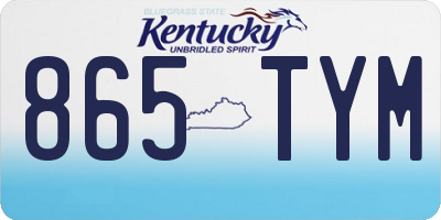KY license plate 865TYM
