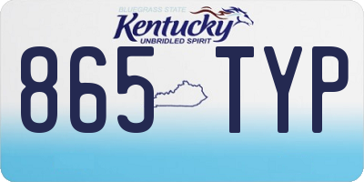 KY license plate 865TYP