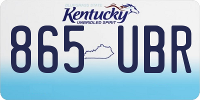 KY license plate 865UBR