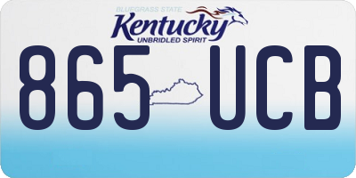 KY license plate 865UCB