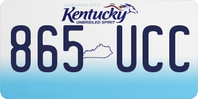 KY license plate 865UCC