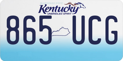 KY license plate 865UCG