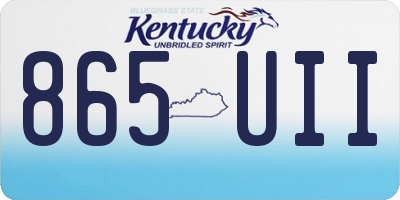 KY license plate 865UII