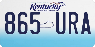 KY license plate 865URA