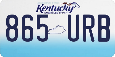 KY license plate 865URB