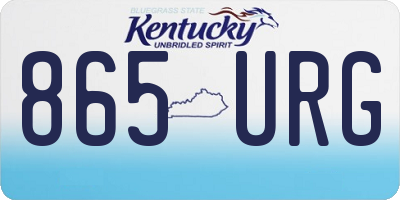 KY license plate 865URG