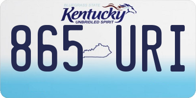 KY license plate 865URI