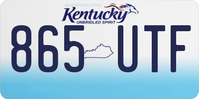 KY license plate 865UTF