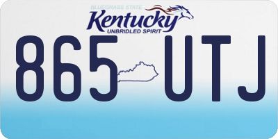 KY license plate 865UTJ