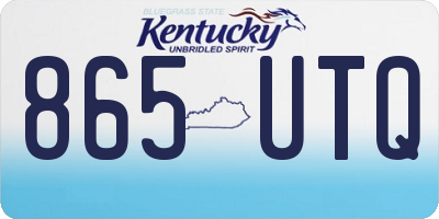 KY license plate 865UTQ