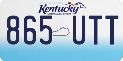 KY license plate 865UTT