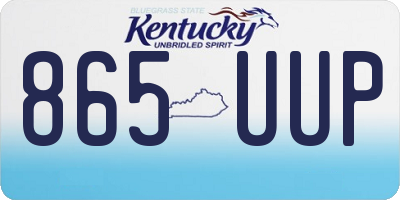 KY license plate 865UUP
