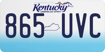 KY license plate 865UVC