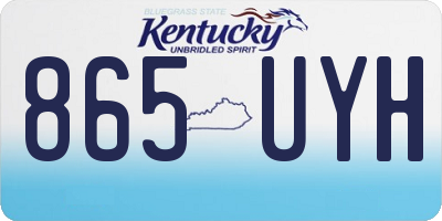 KY license plate 865UYH