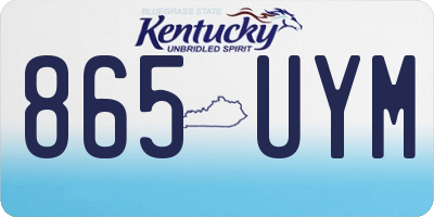 KY license plate 865UYM