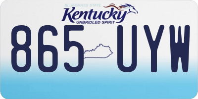 KY license plate 865UYW