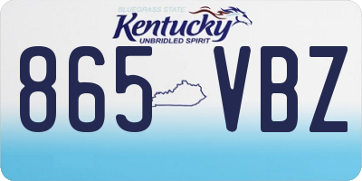 KY license plate 865VBZ
