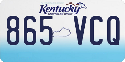 KY license plate 865VCQ