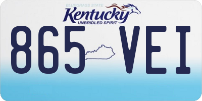 KY license plate 865VEI