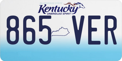 KY license plate 865VER