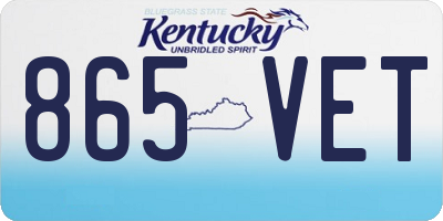 KY license plate 865VET