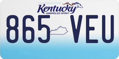 KY license plate 865VEU