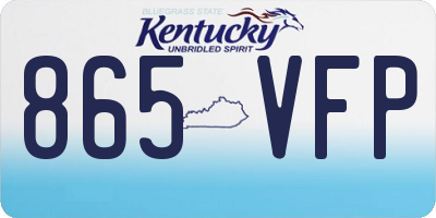 KY license plate 865VFP
