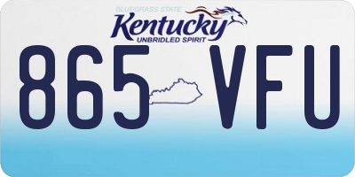 KY license plate 865VFU