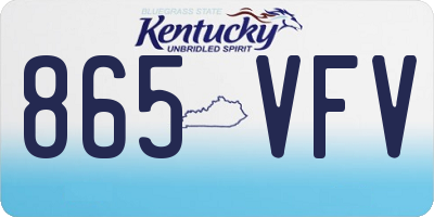KY license plate 865VFV