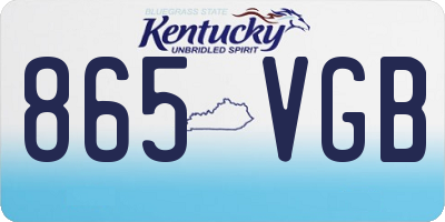 KY license plate 865VGB