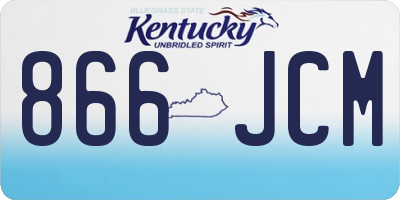 KY license plate 866JCM