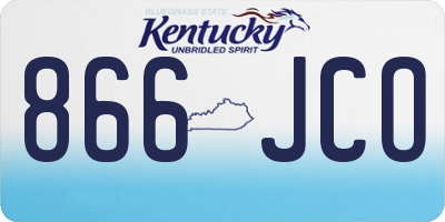 KY license plate 866JCO