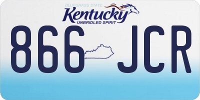 KY license plate 866JCR
