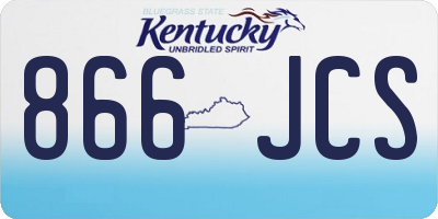 KY license plate 866JCS