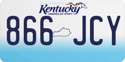 KY license plate 866JCY