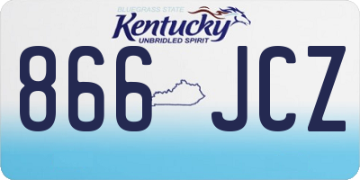 KY license plate 866JCZ