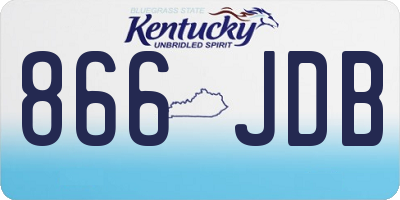 KY license plate 866JDB