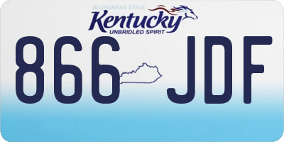 KY license plate 866JDF