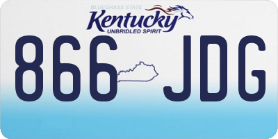 KY license plate 866JDG