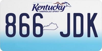 KY license plate 866JDK