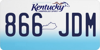KY license plate 866JDM