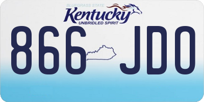 KY license plate 866JDO