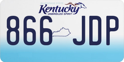 KY license plate 866JDP