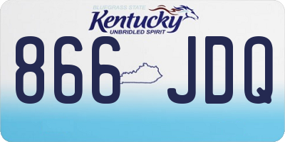 KY license plate 866JDQ