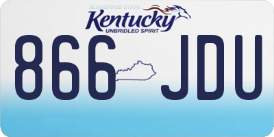KY license plate 866JDU