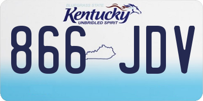 KY license plate 866JDV