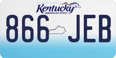 KY license plate 866JEB