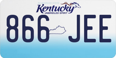 KY license plate 866JEE