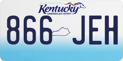 KY license plate 866JEH